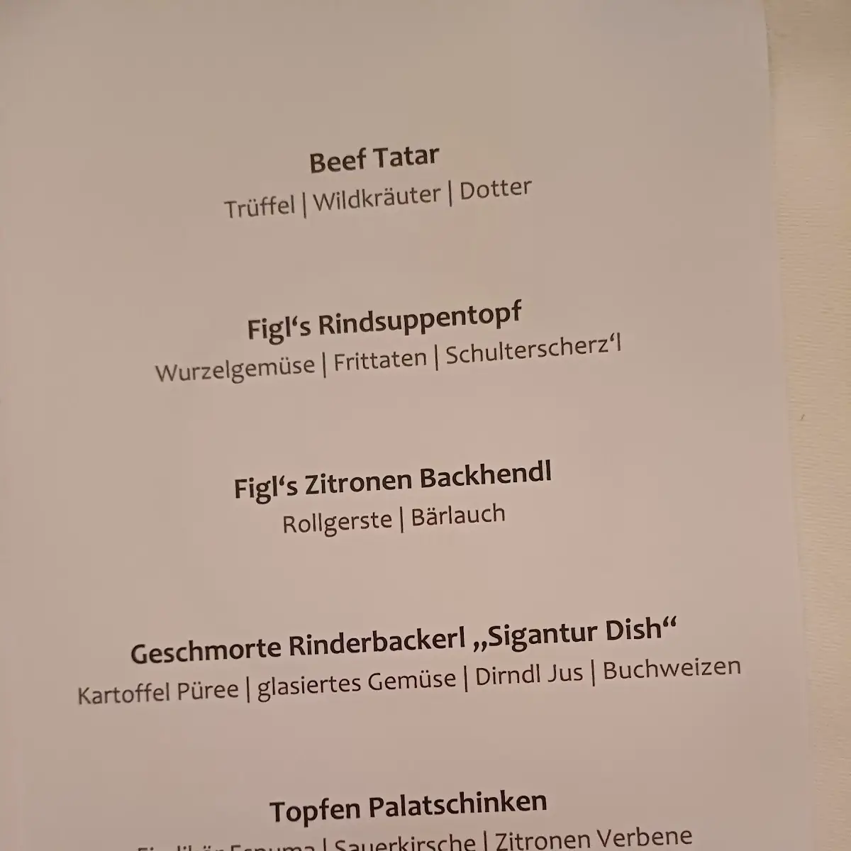 Speisekarte photo 1