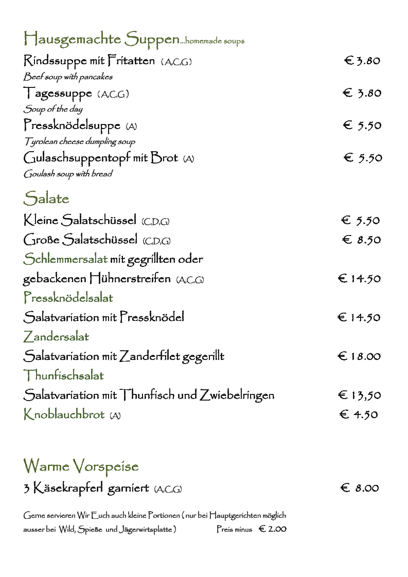 Speisekarte photo 3