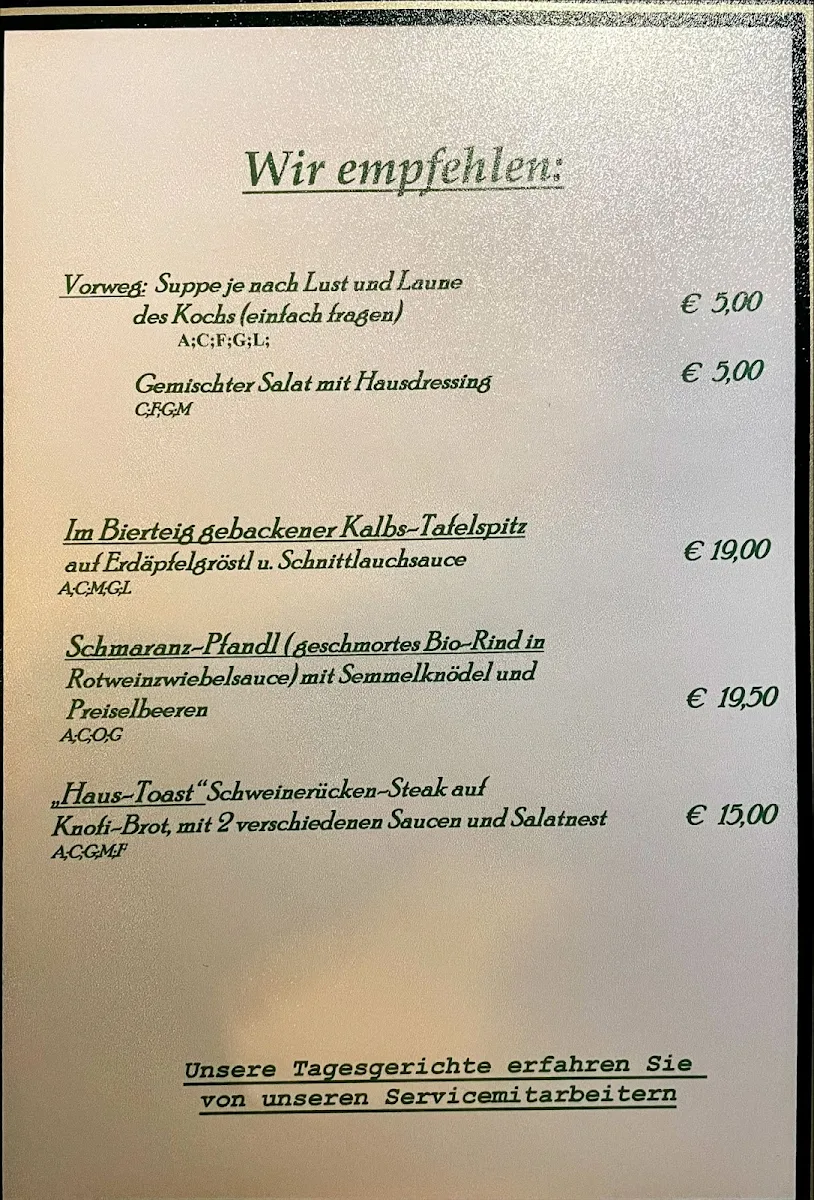 Speisekarte photo 3