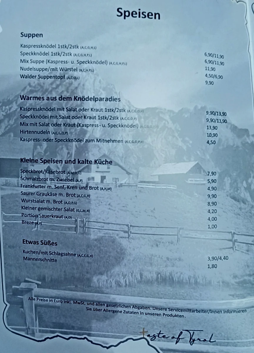 Speisekarte photo 1