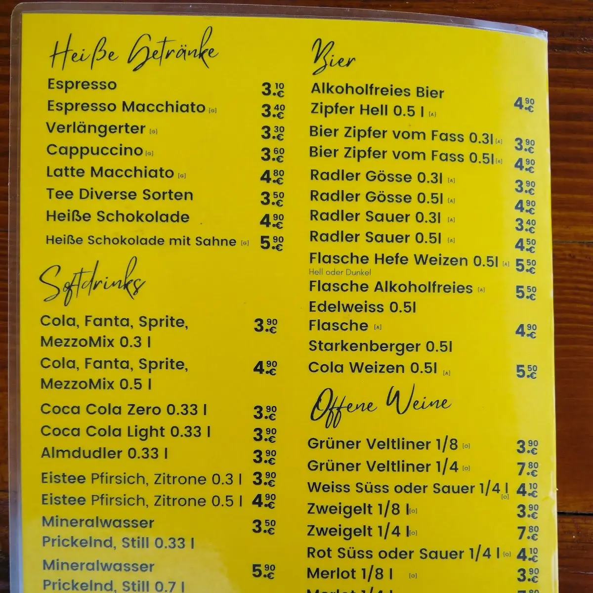 Speisekarte photo 5