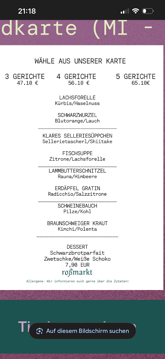 Speisekarte photo 3