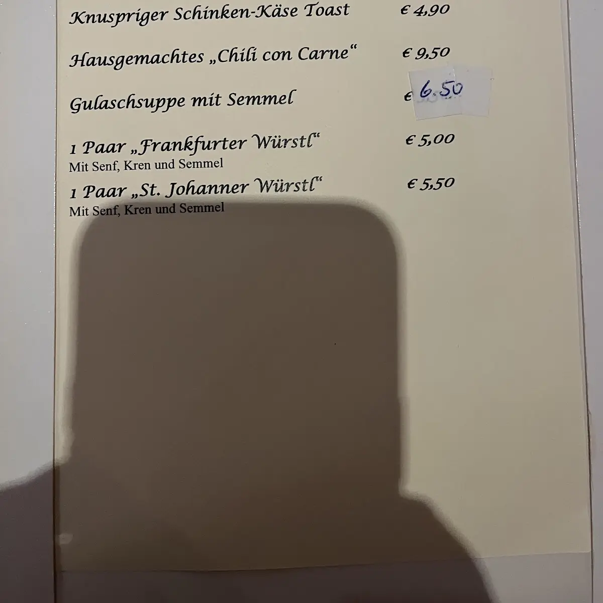 Speisekarte photo 4