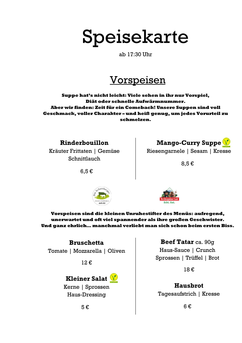 Speisekarte photo 2