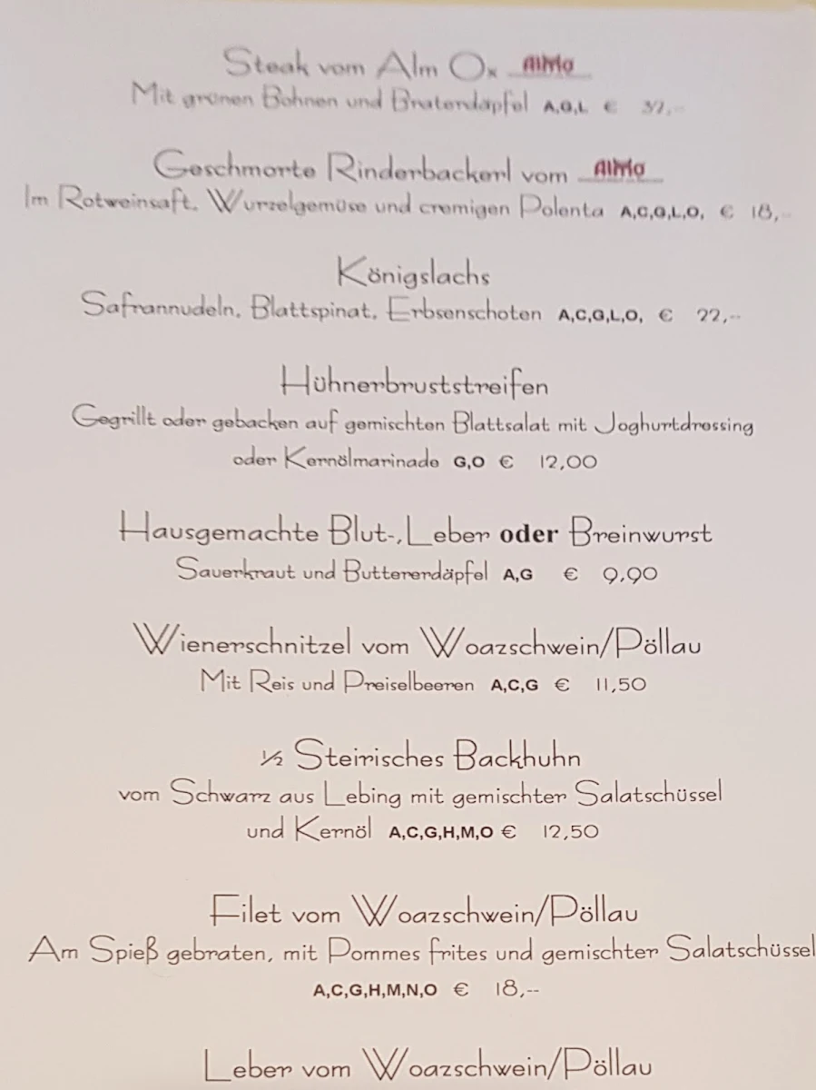 Speisekarte photo 2