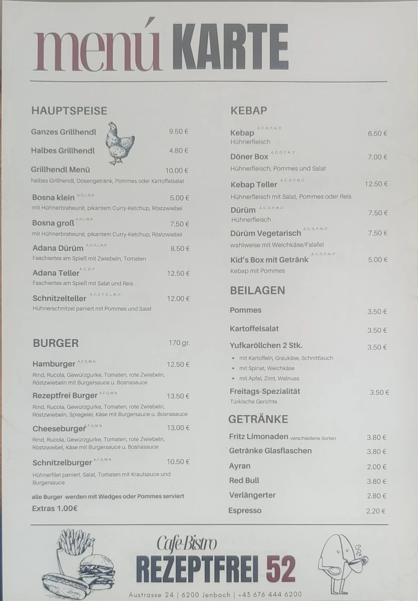 Speisekarte photo 2