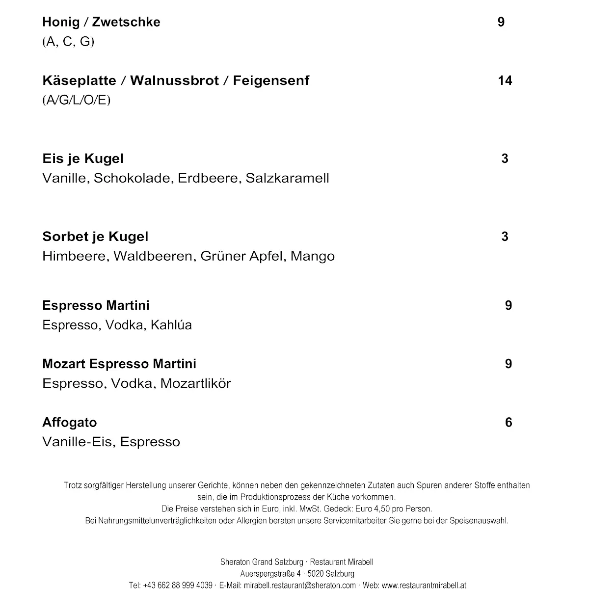 Speisekarte photo 1