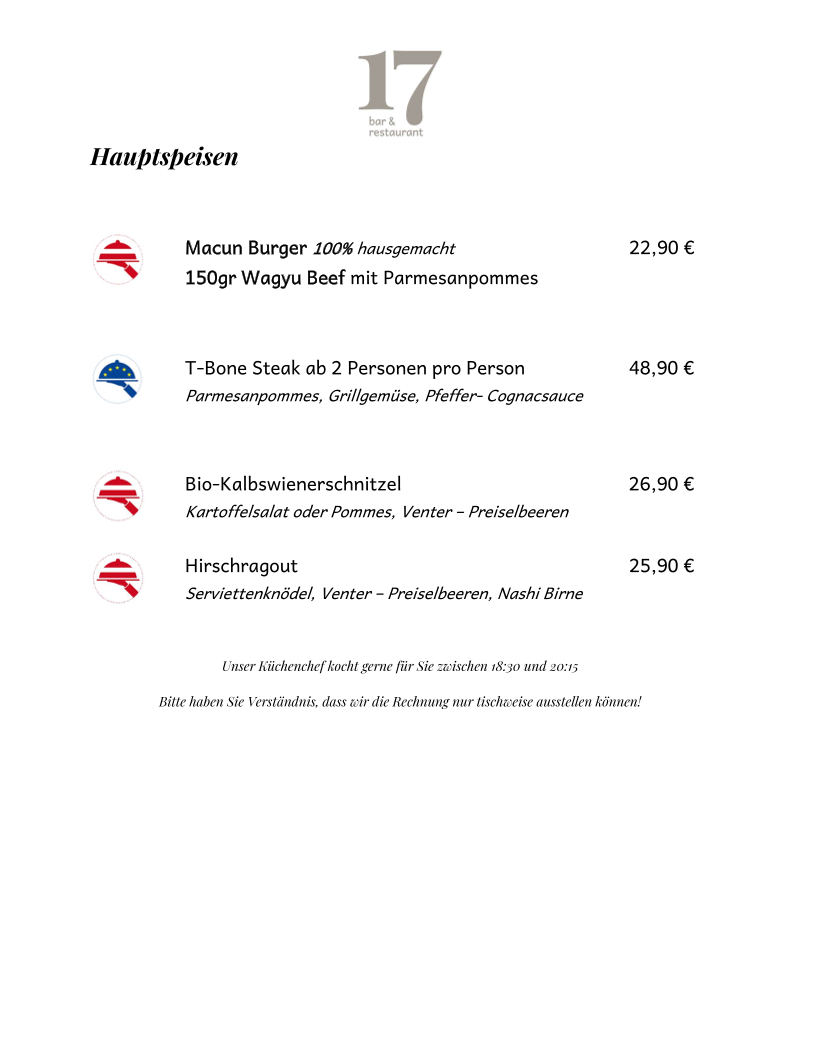 Speisekarte photo 2