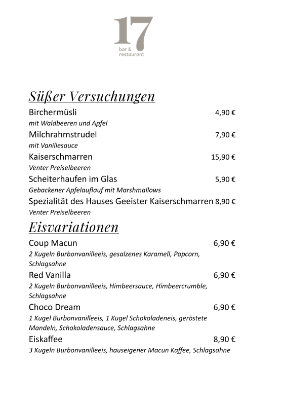 Speisekarte photo 3