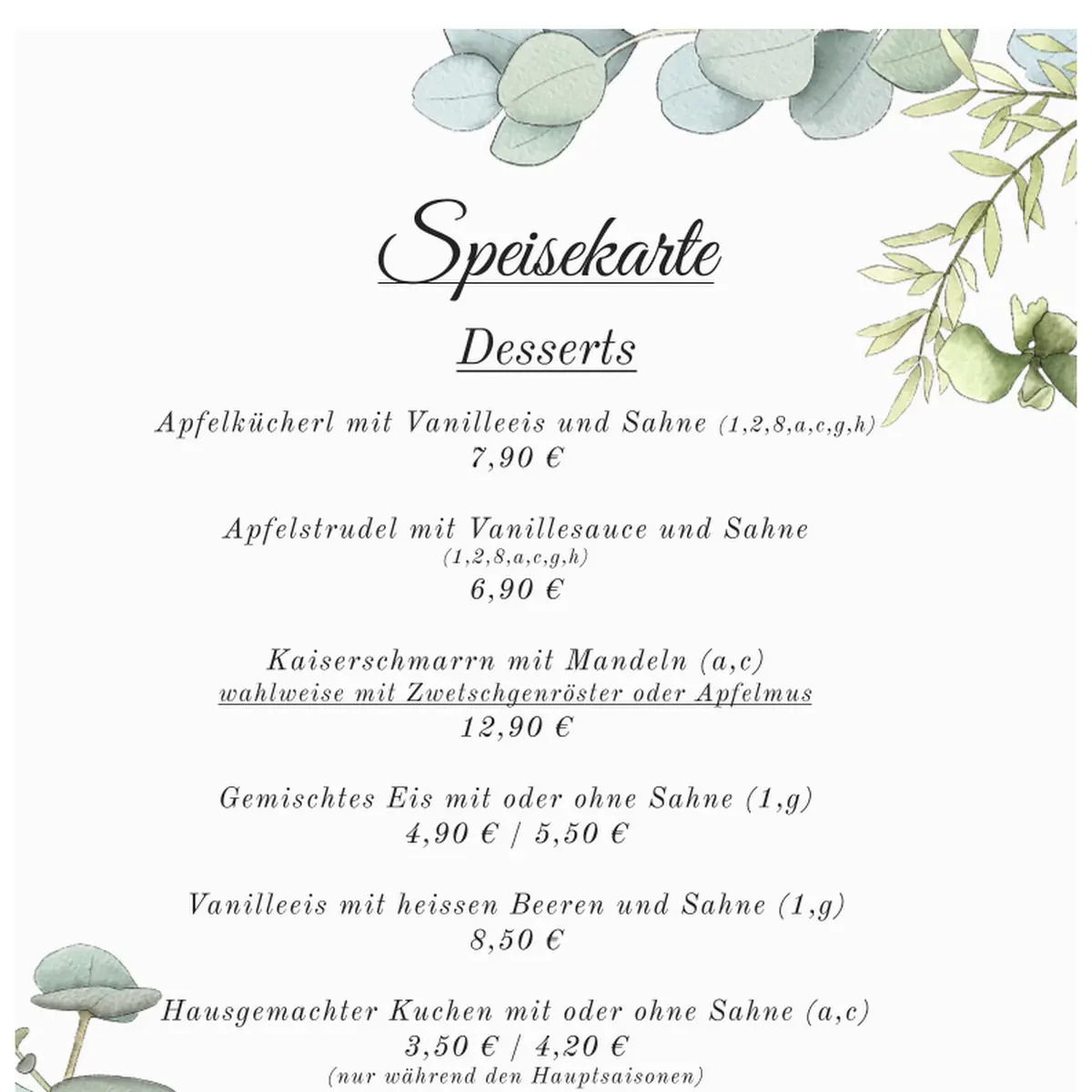 Speisekarte photo 1