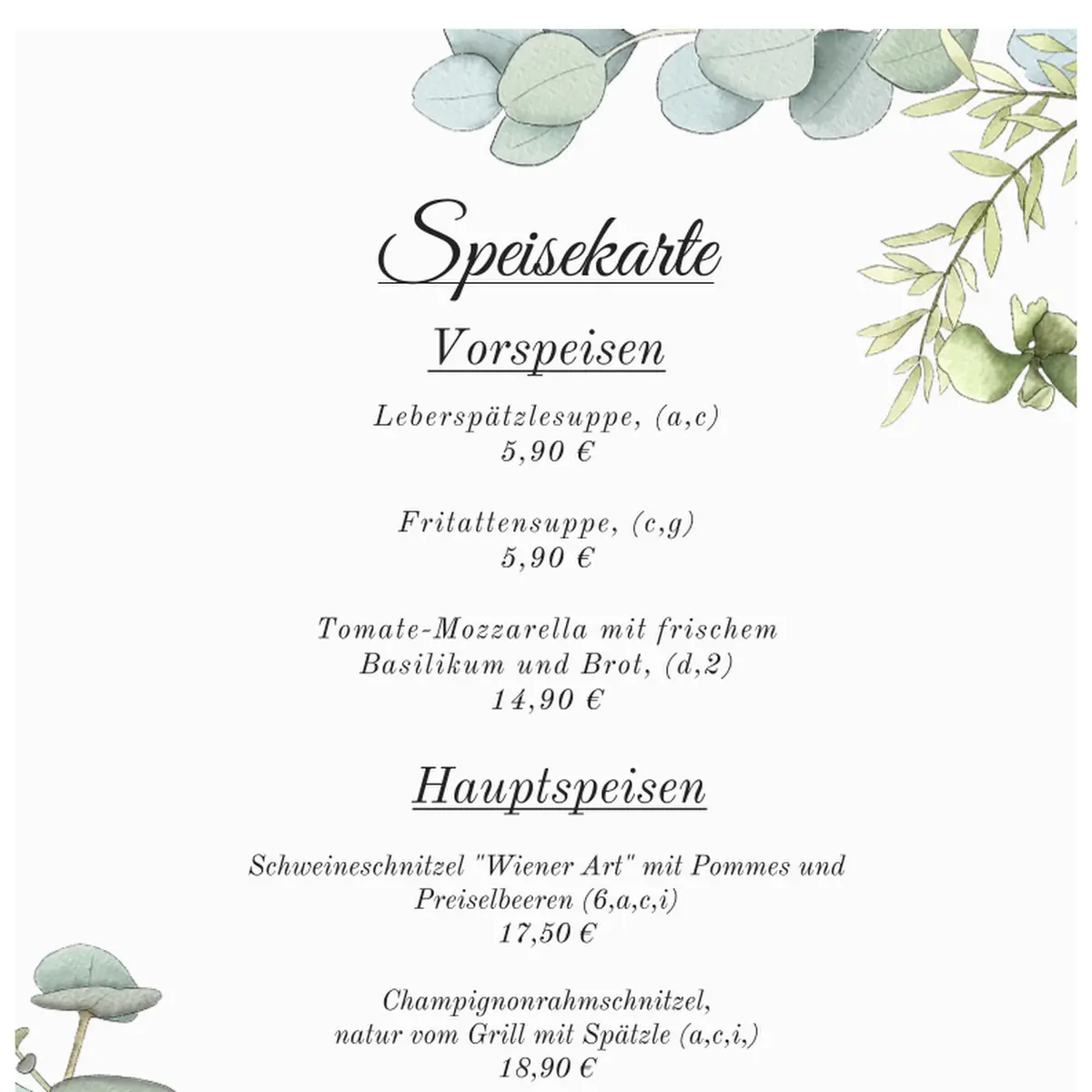 Speisekarte photo 2