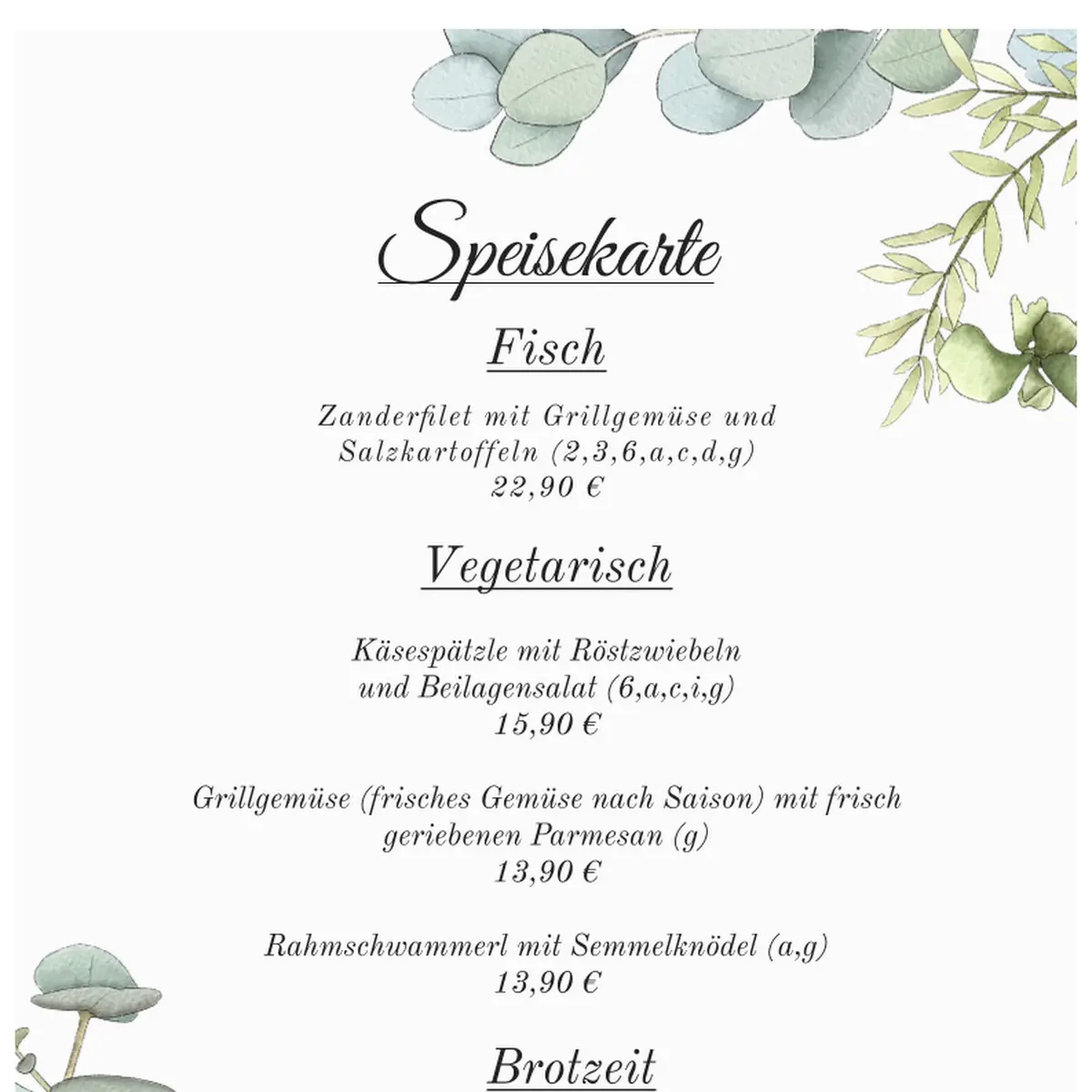 Speisekarte photo 4