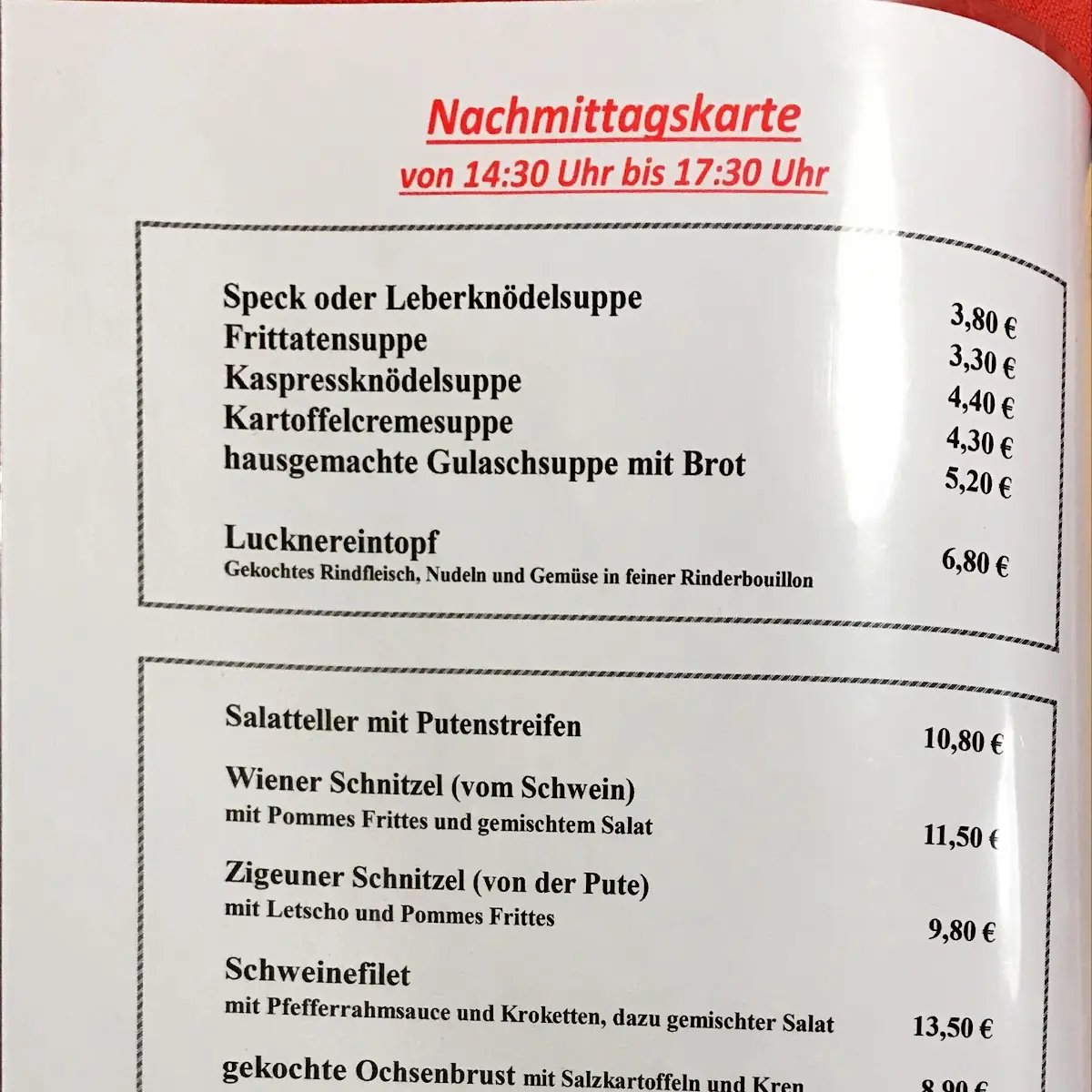 Speisekarte photo 6