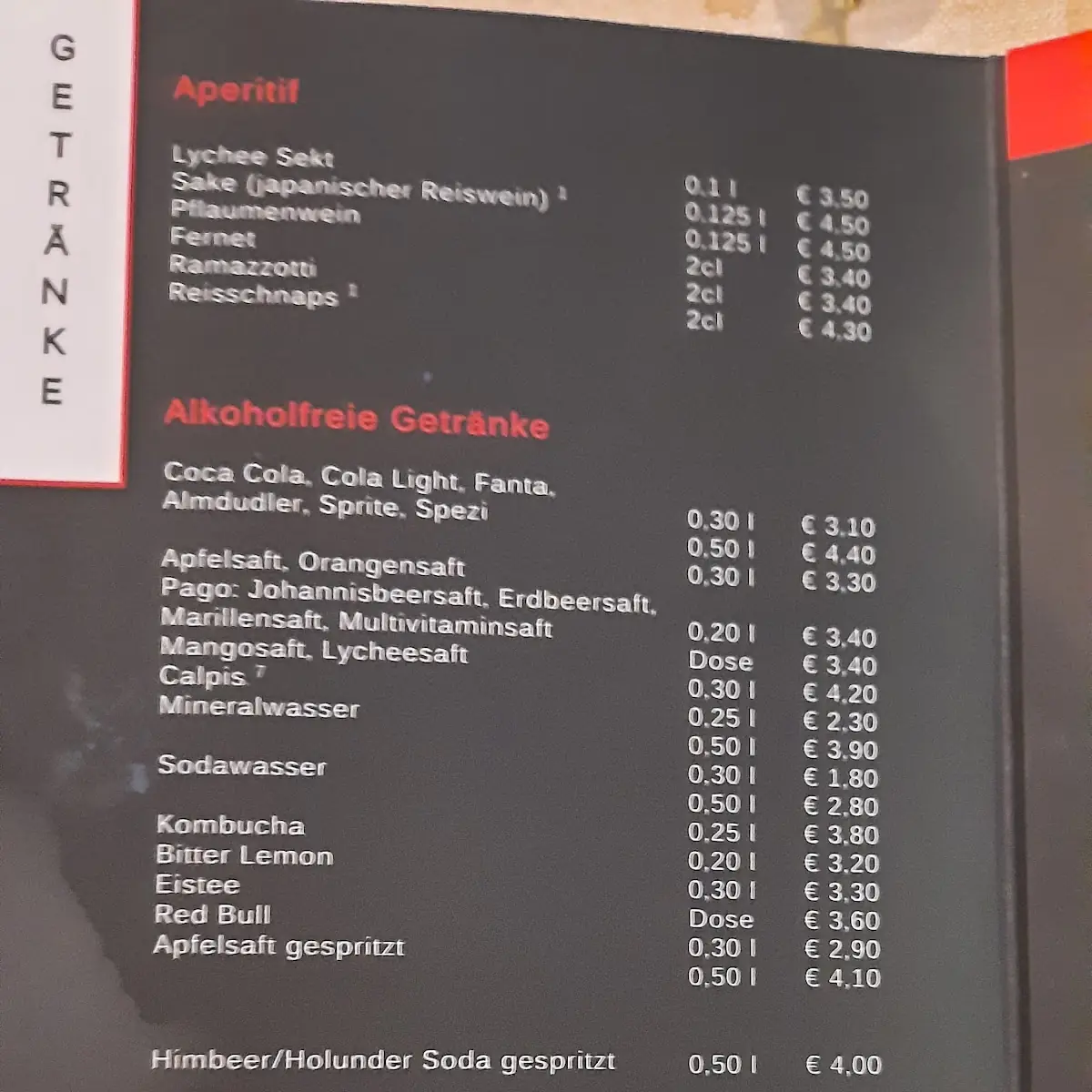 Speisekarte photo 4