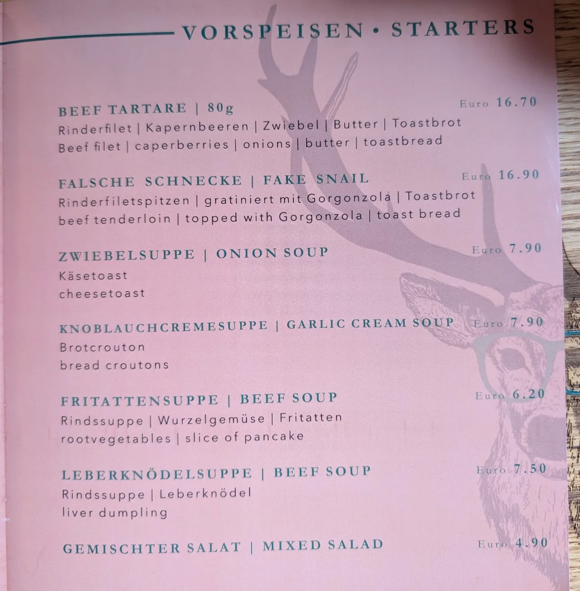 Speisekarte photo 1