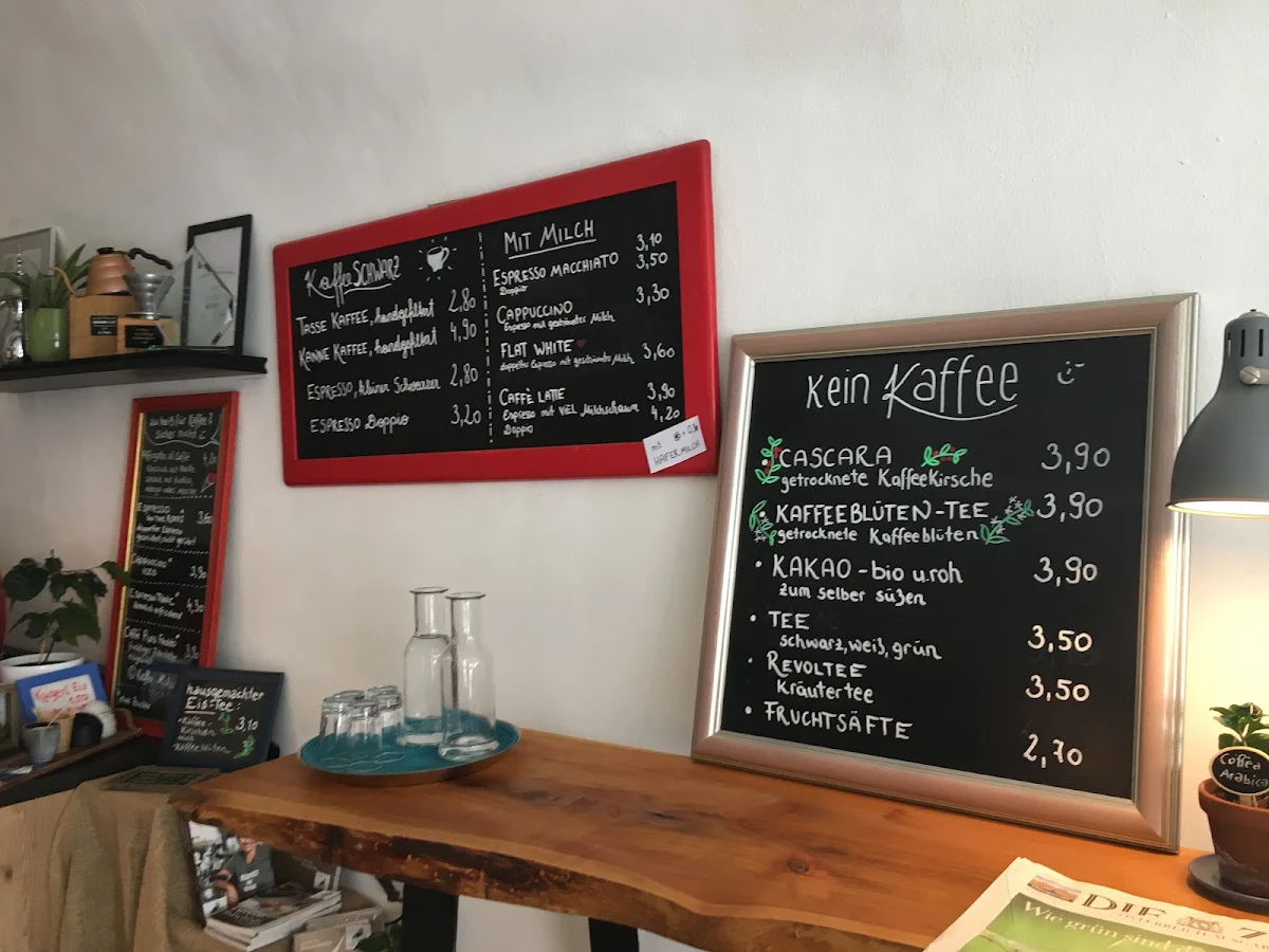 Speisekarte, Das kleine Schwarze
