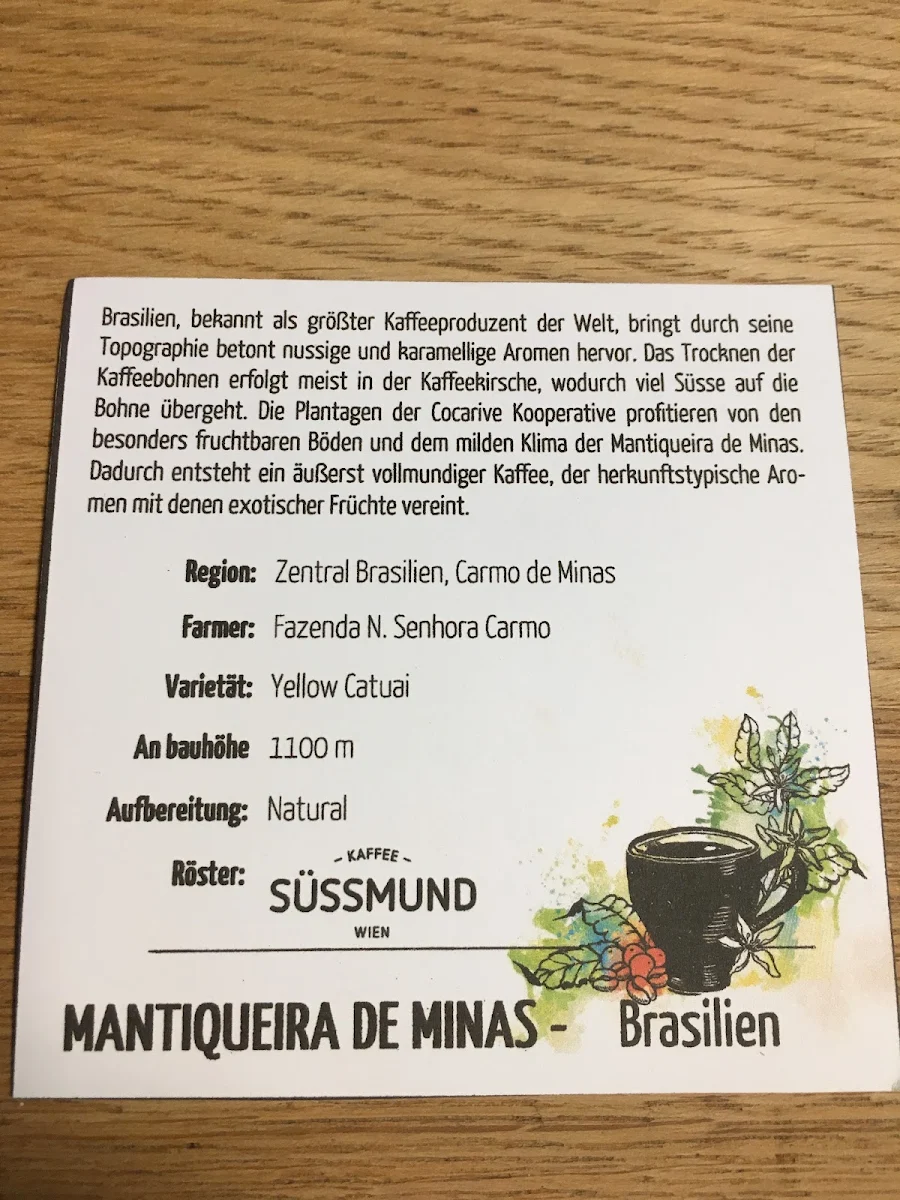 Speisekarte, Das kleine Schwarze