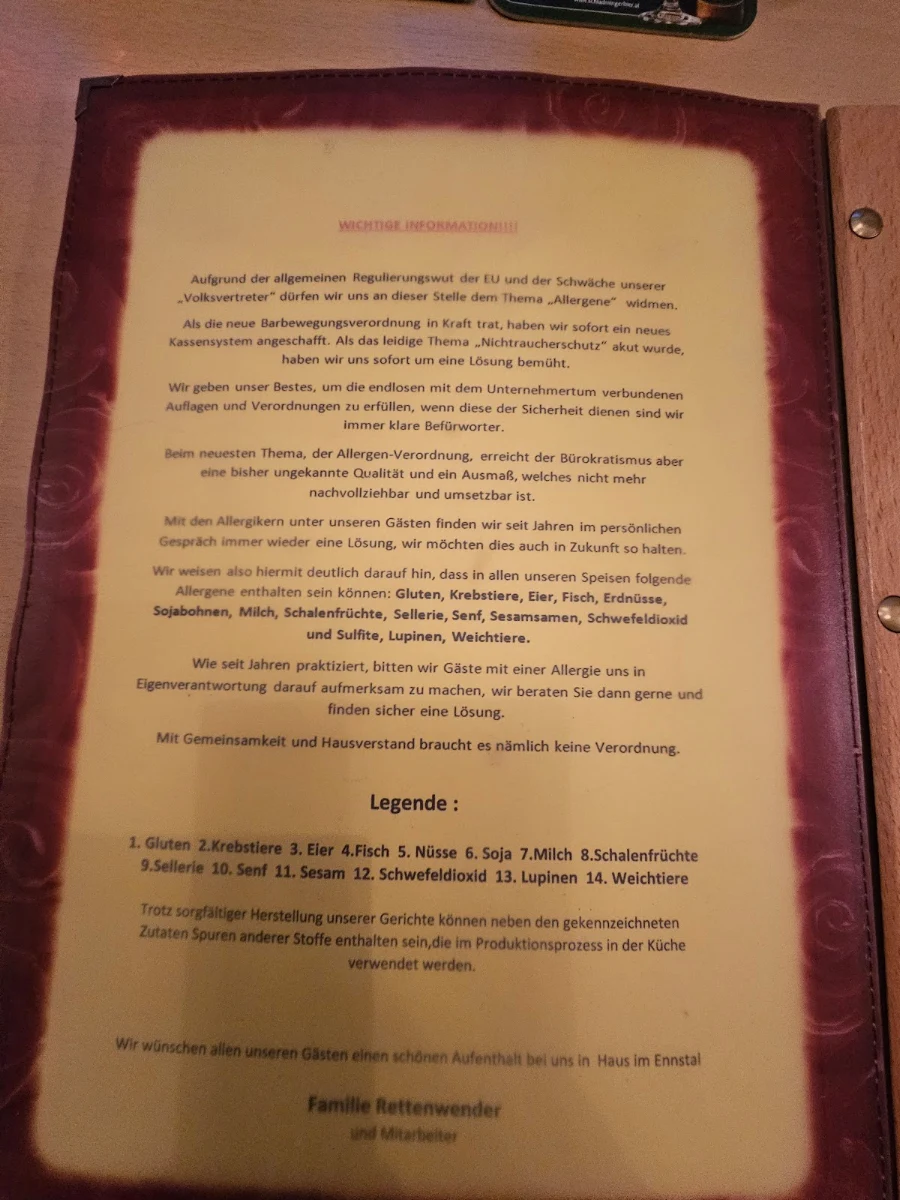 Speisekarte photo 2