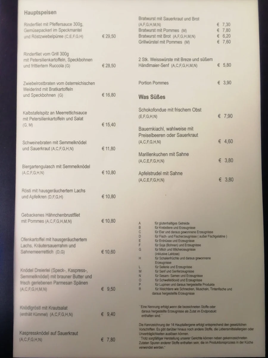 Speisekarte photo 2