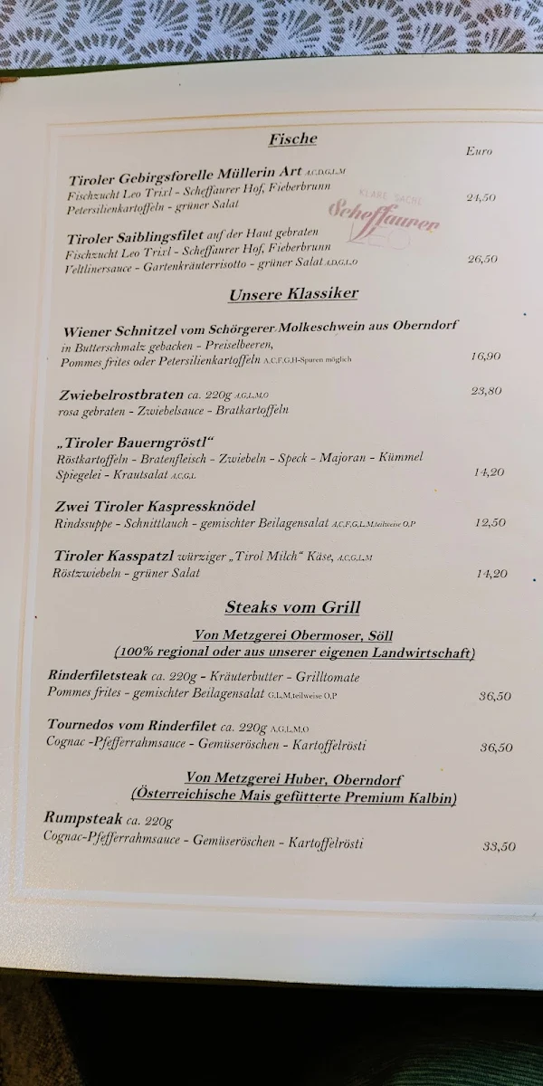 Speisekarte photo 1