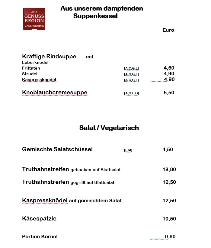 Speisekarte photo 2