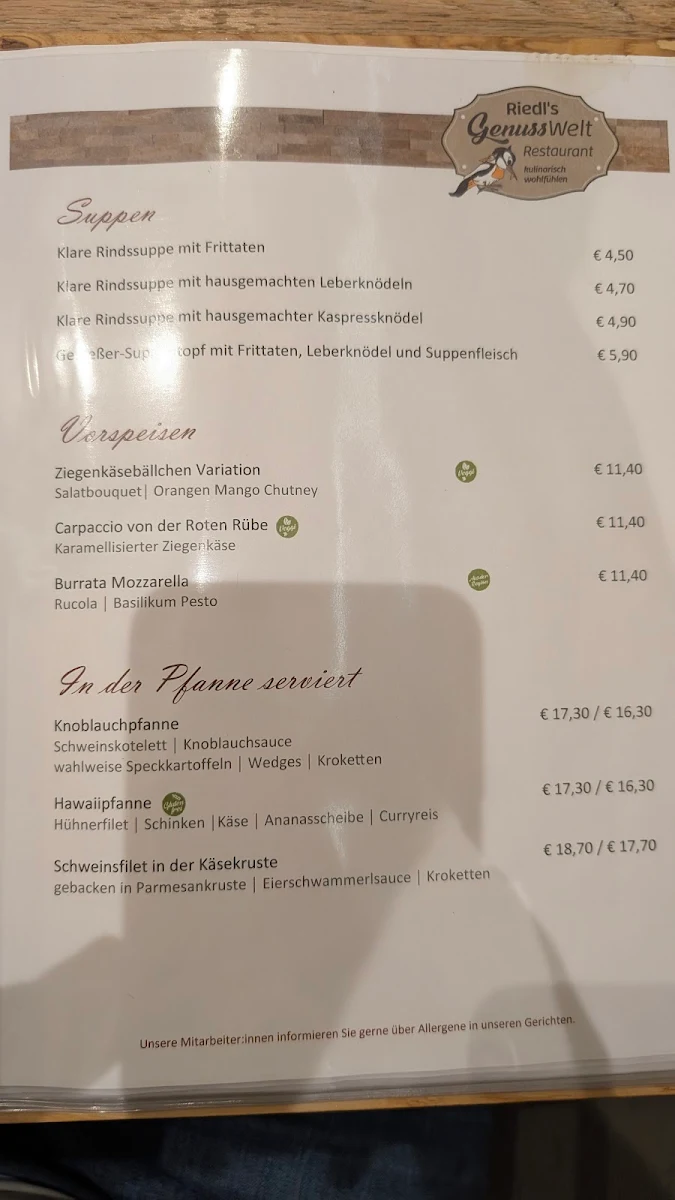 Speisekarte photo 1