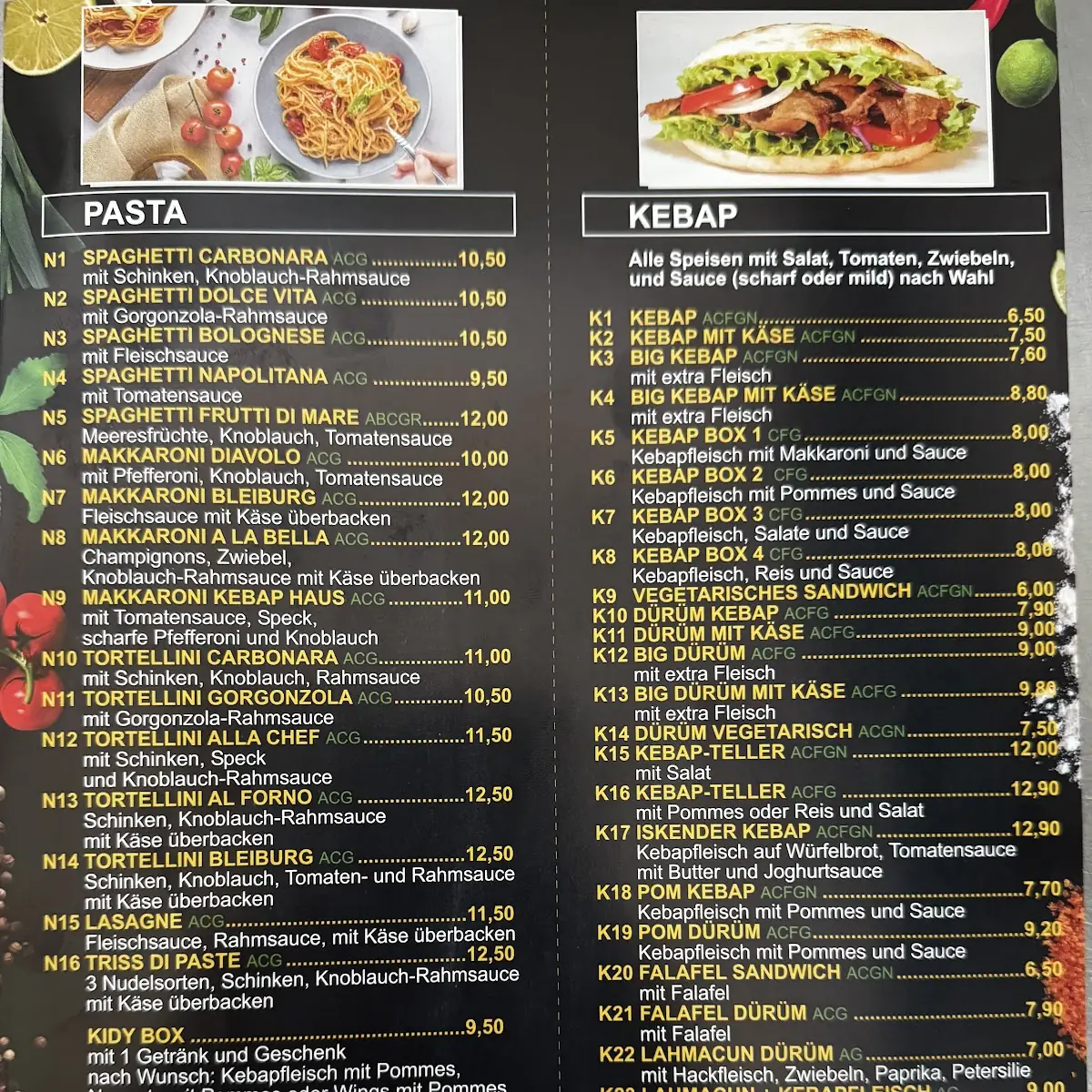 Speisekarte photo 1