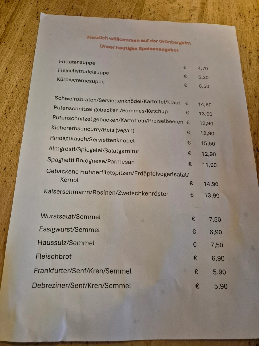 Speisekarte photo 2