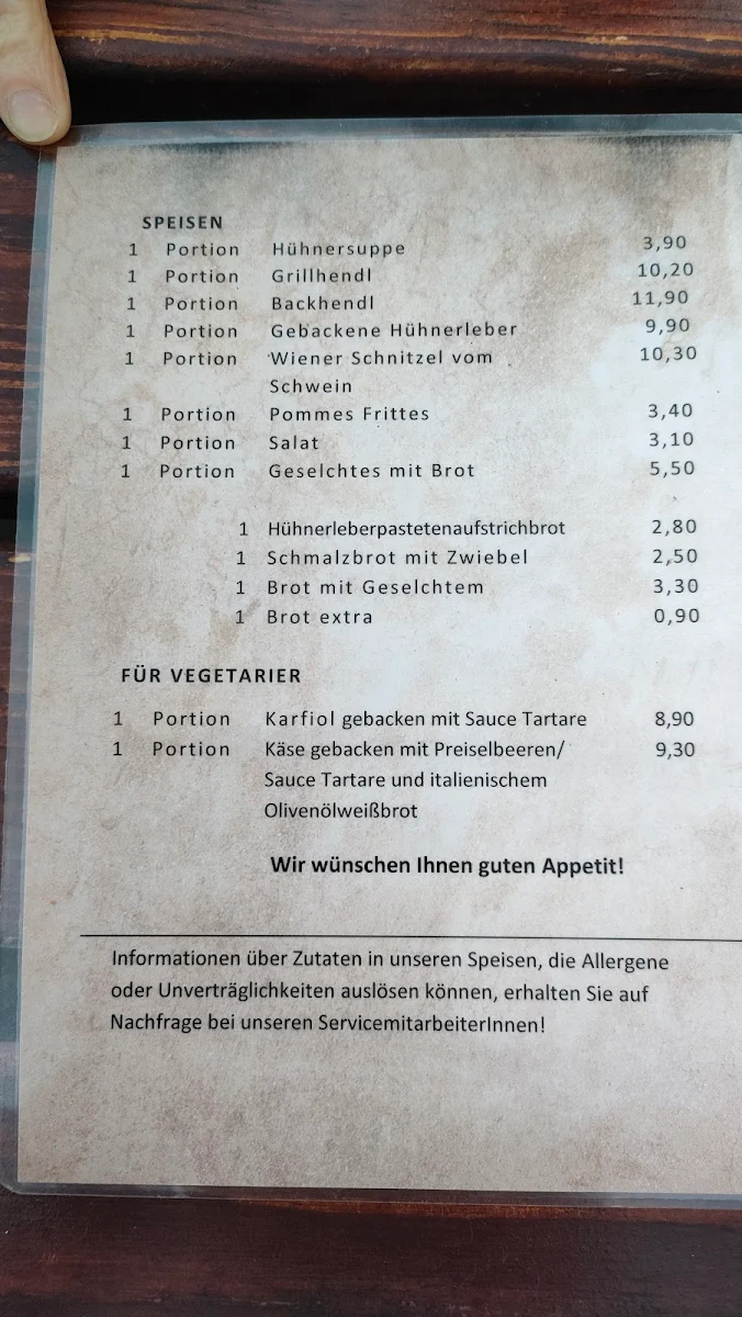 Speisekarte photo 1
