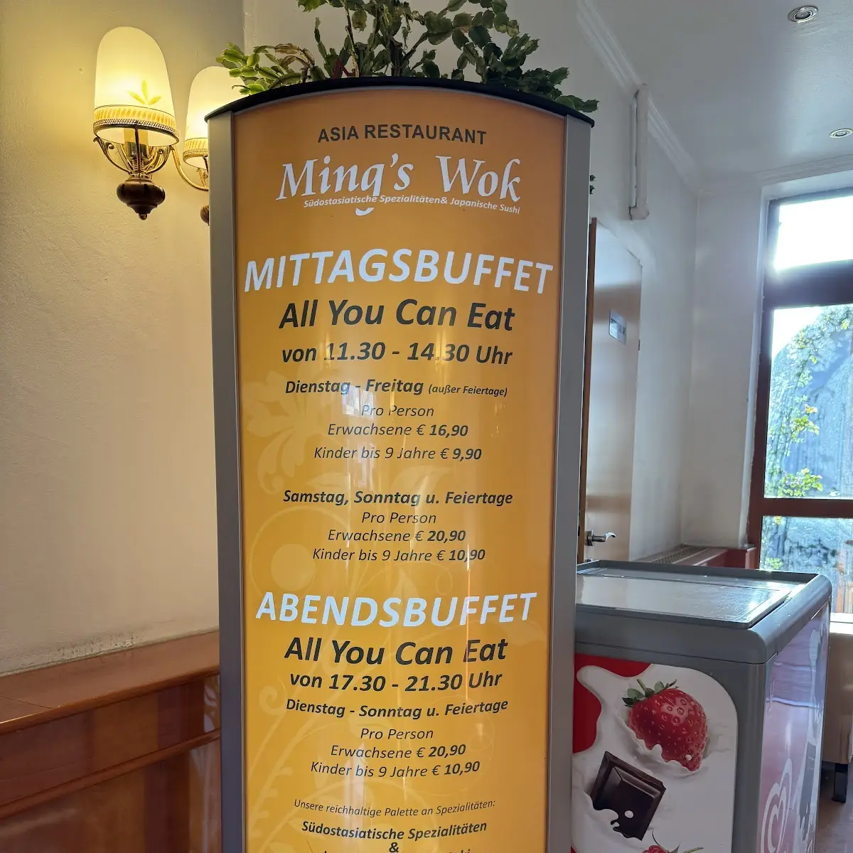 Speisekarte, Ming‘s Wok