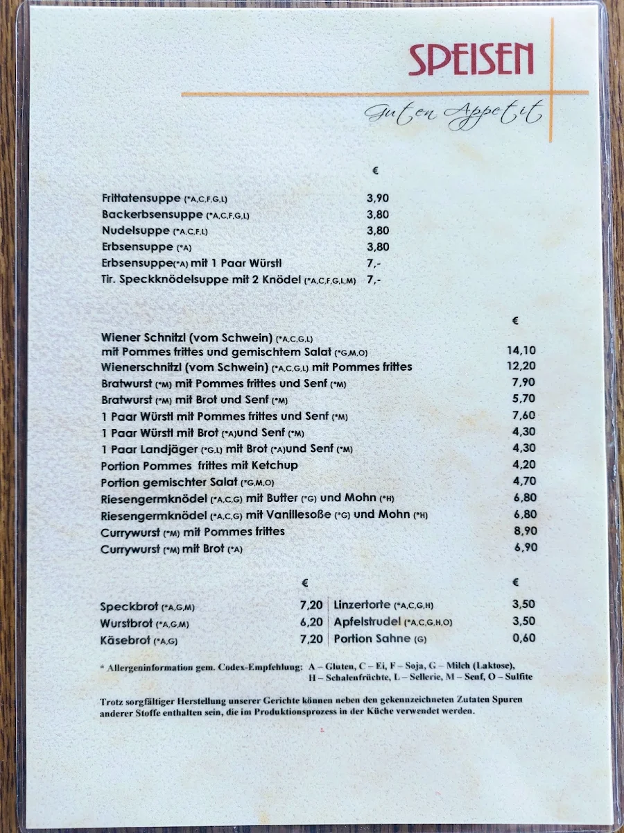 Speisekarte photo 5