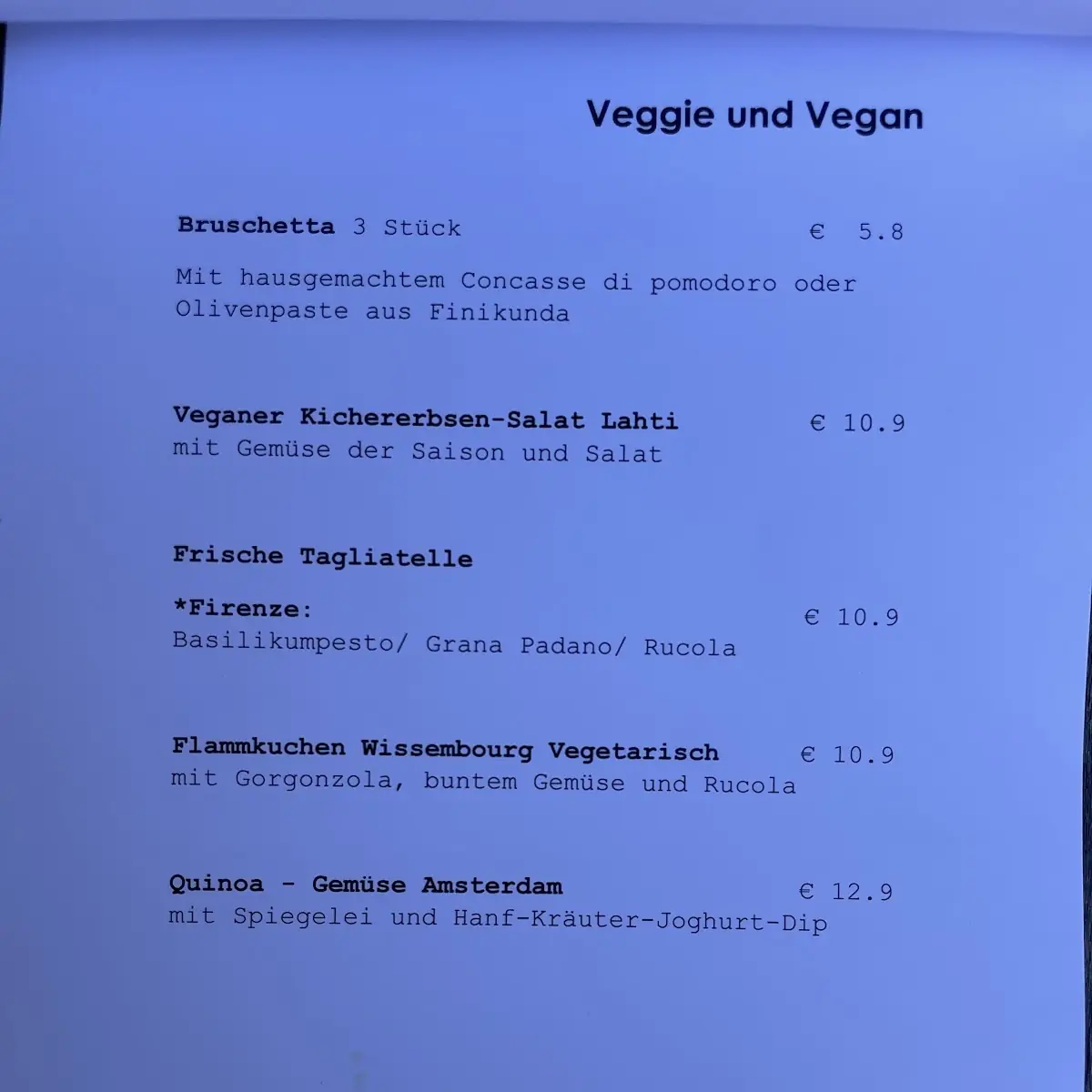 Speisekarte photo 3