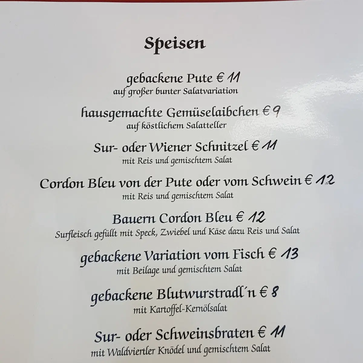 Speisekarte photo 2