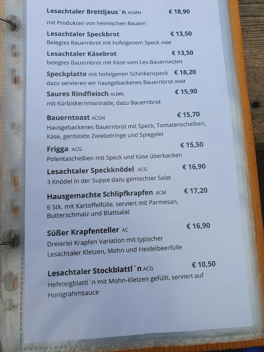Speisekarte photo 2