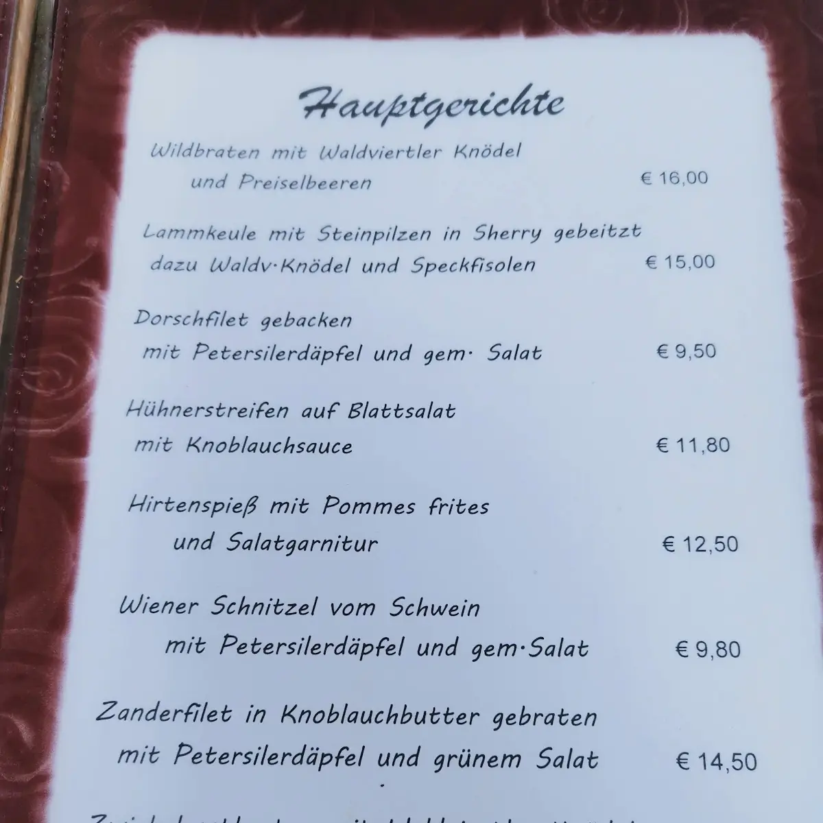 Speisekarte photo 2
