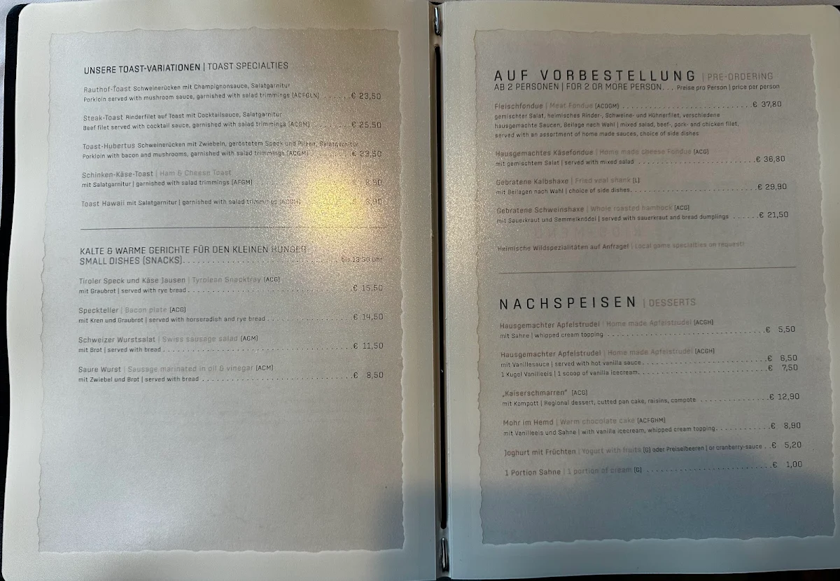 Speisekarte photo 1