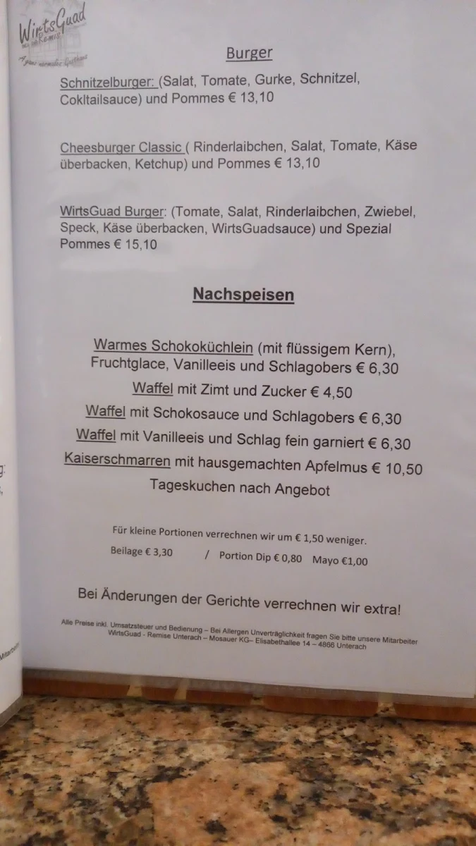 Speisekarte photo 3