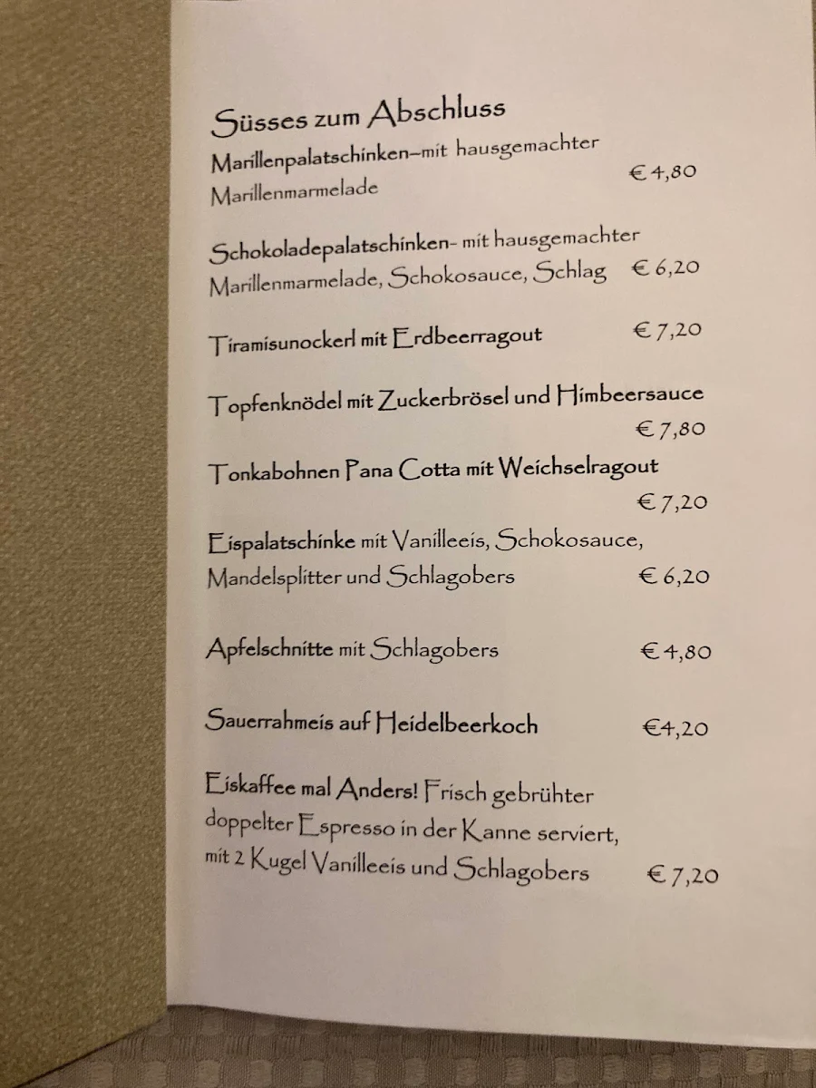 Speisekarte photo 1