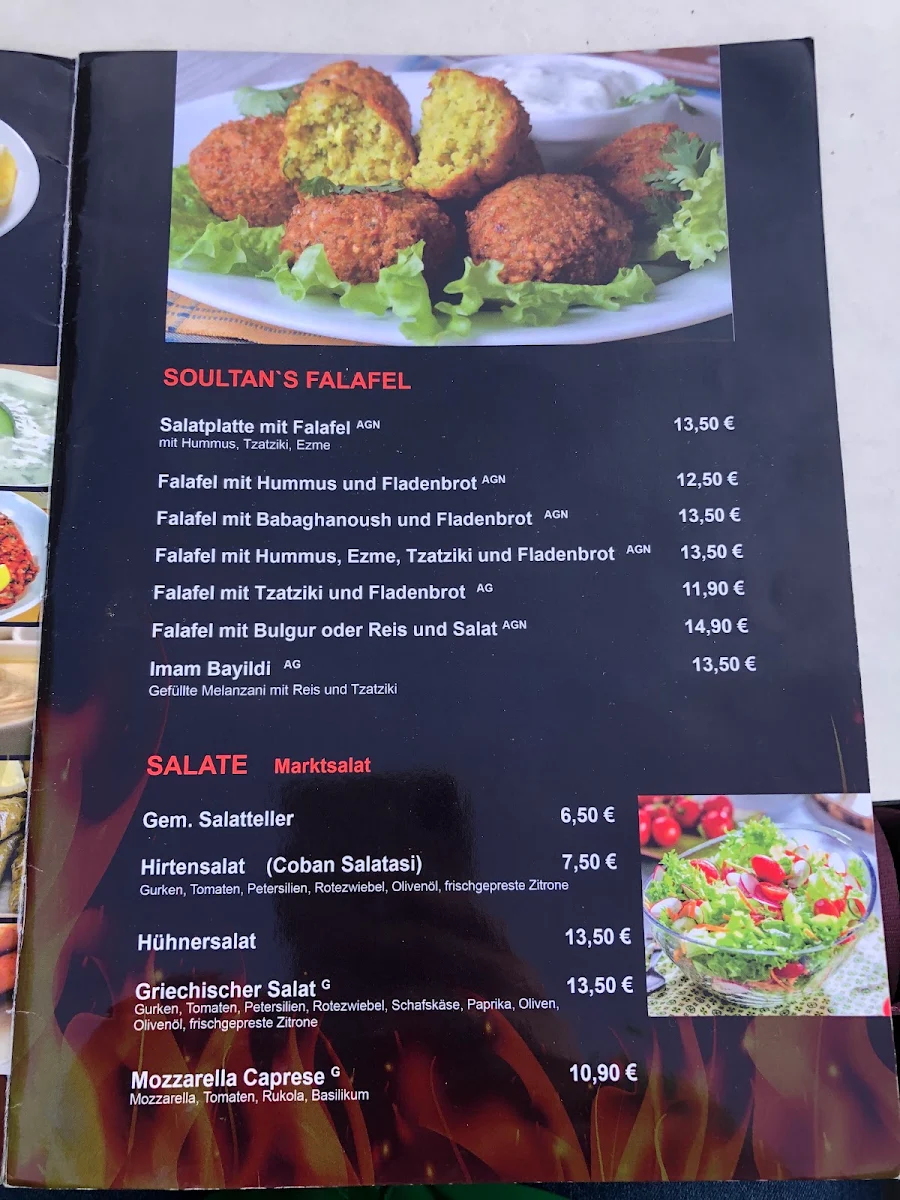 Speisekarte, Soultans
