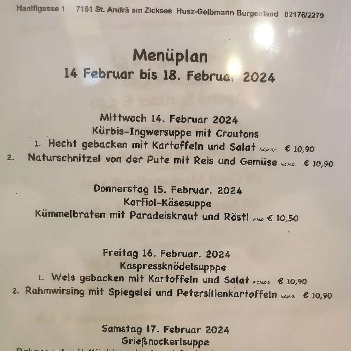 Speisekarte photo 2