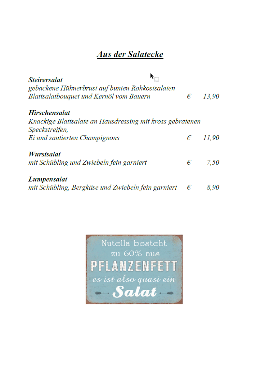 Speisekarte photo 3