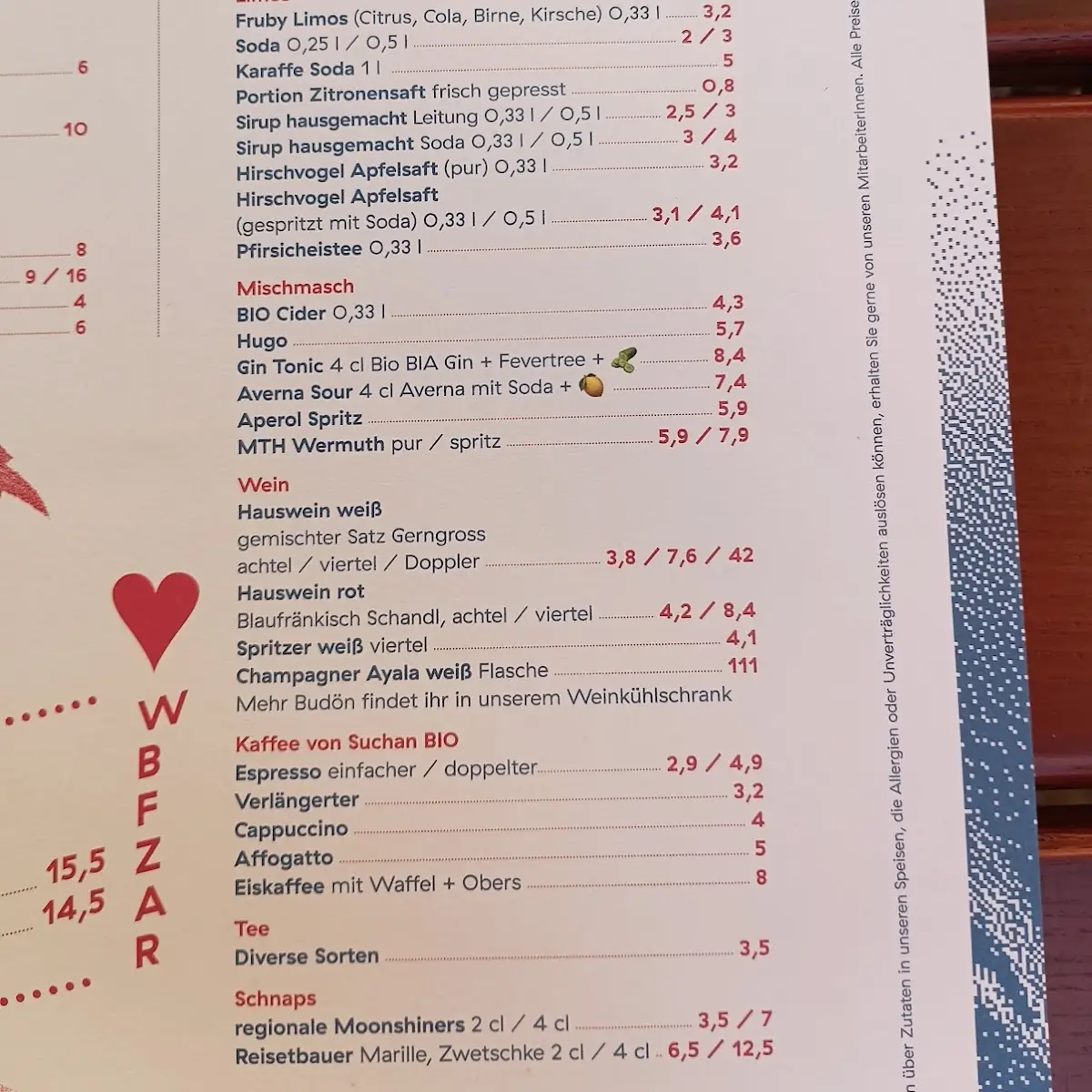 Speisekarte photo 1