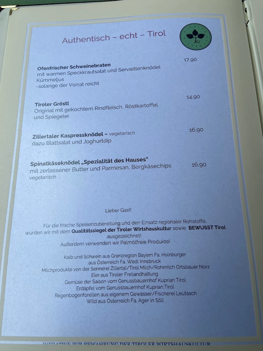 Speisekarte photo 2
