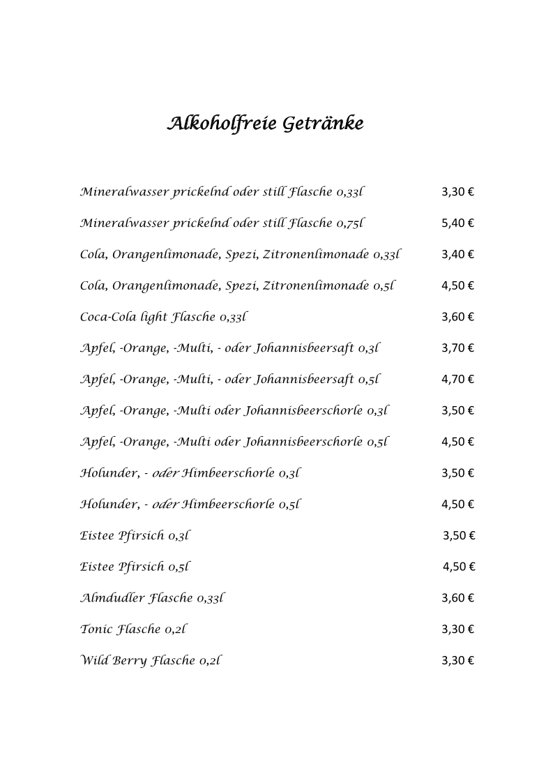 Speisekarte photo 2