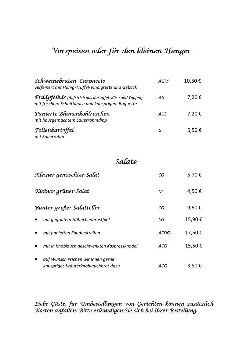 Speisekarte photo 6