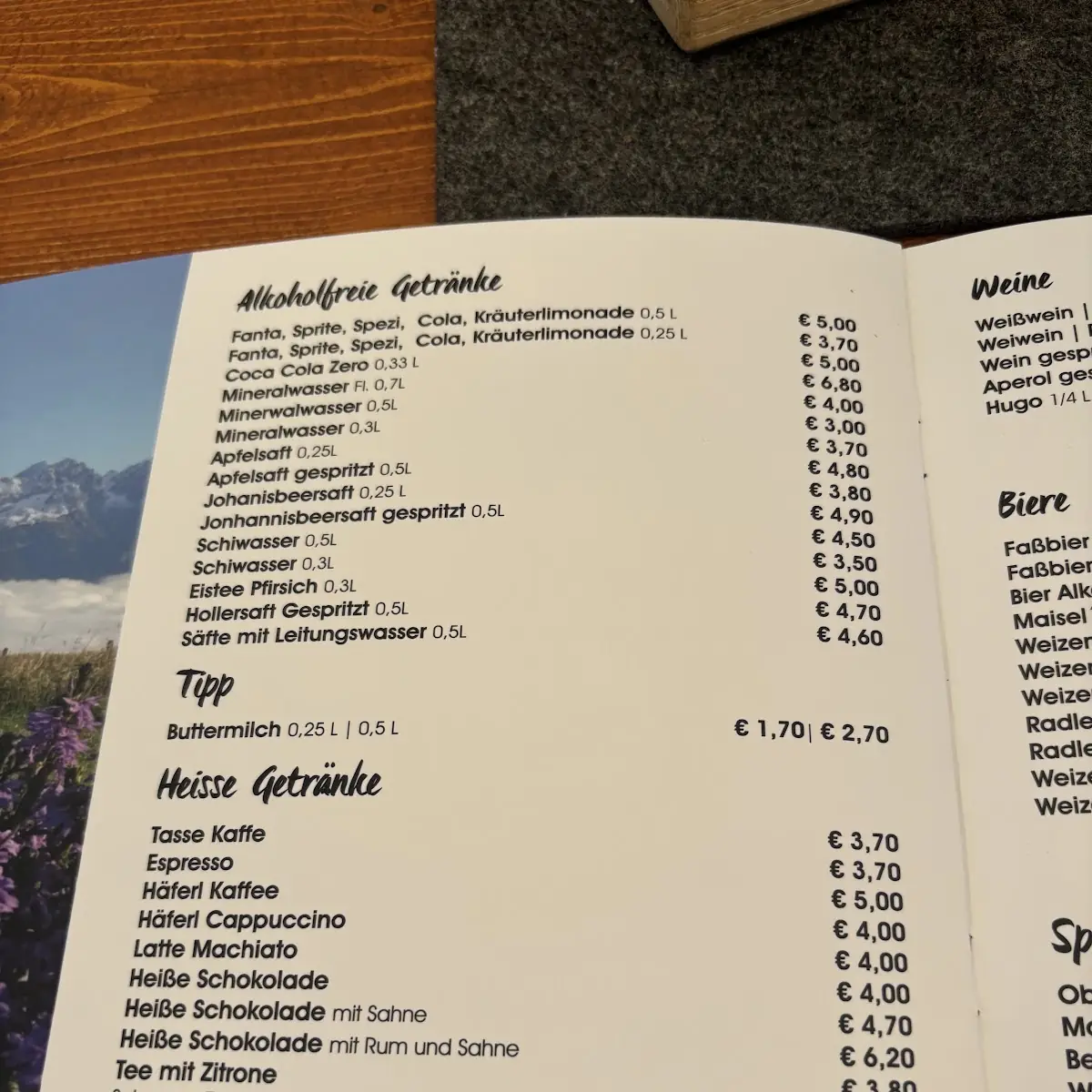 Speisekarte photo 2