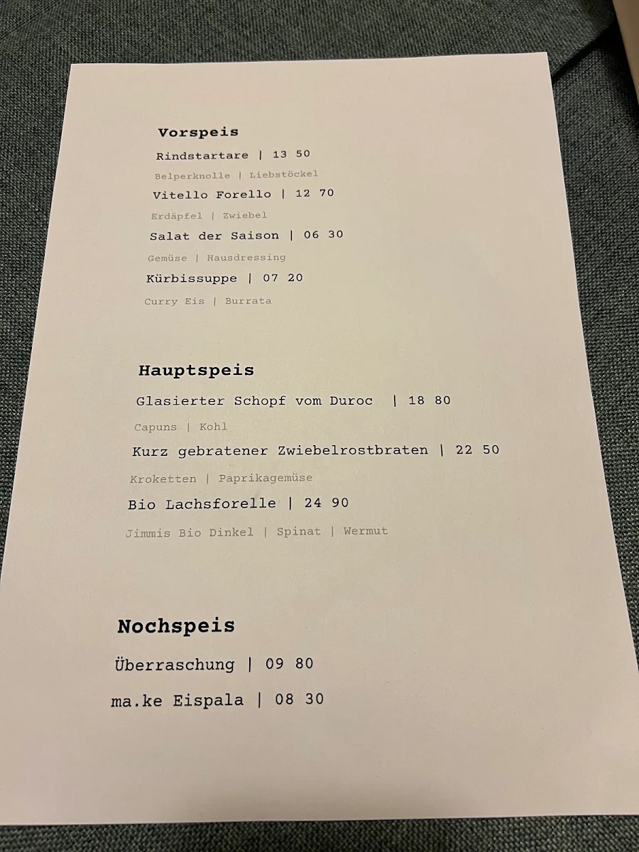 Speisekarte photo 1