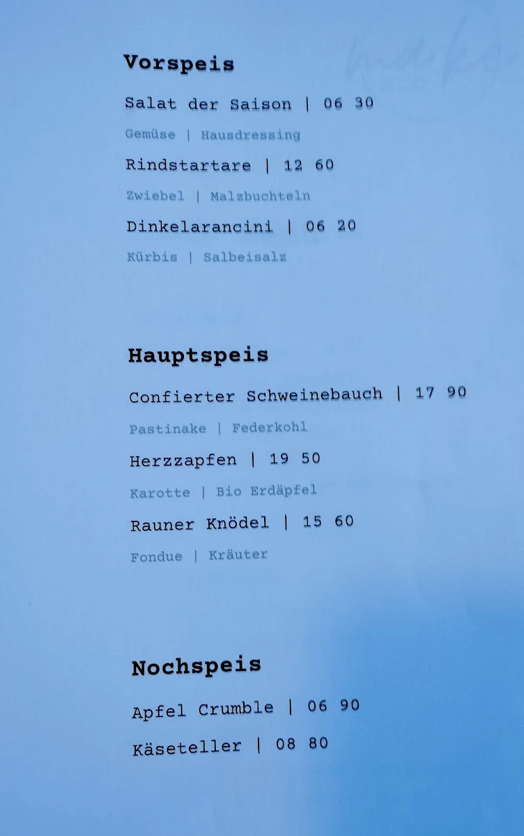 Speisekarte photo 2