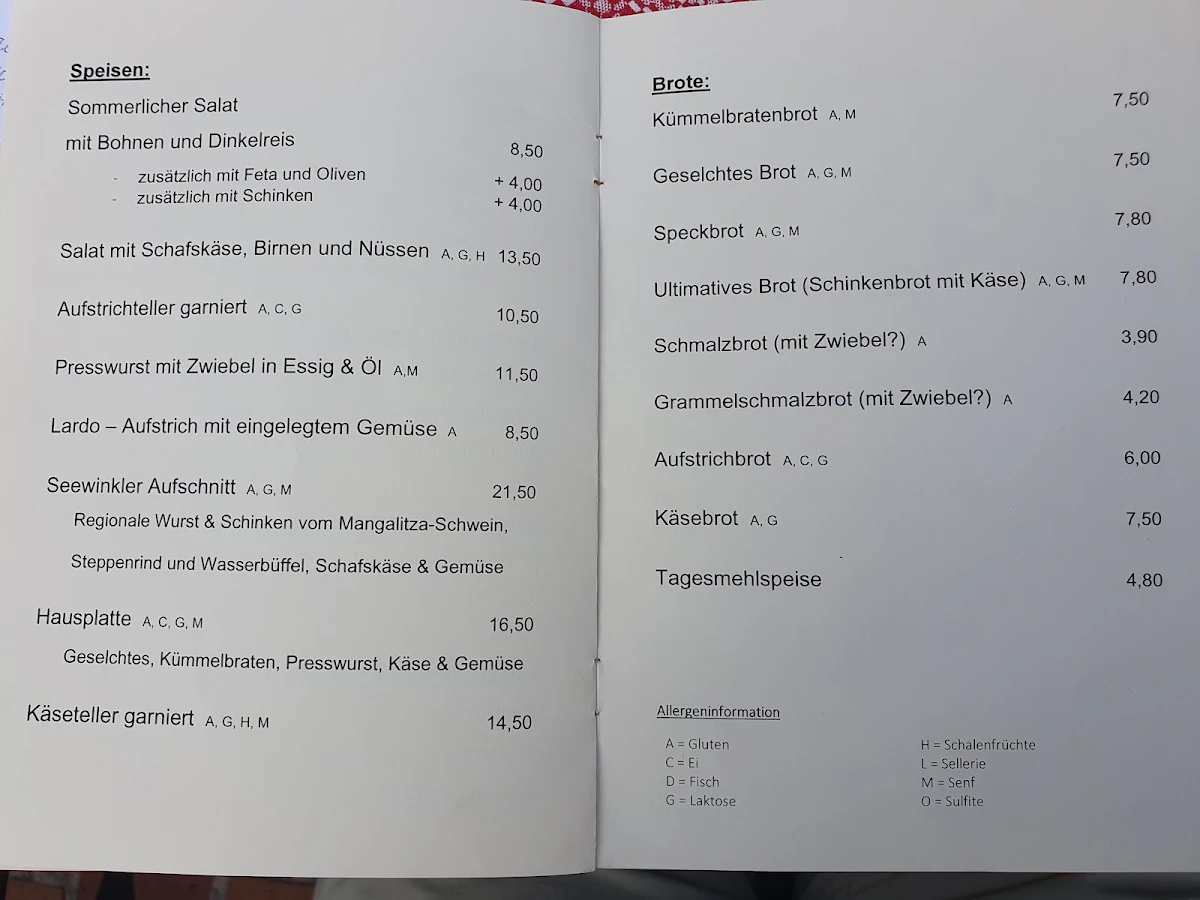 Speisekarte photo 1