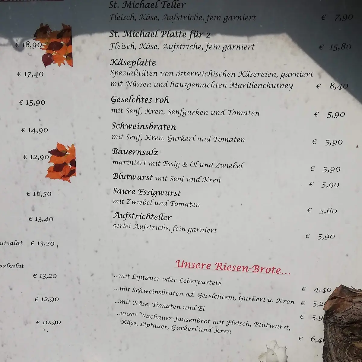 Speisekarte photo 1